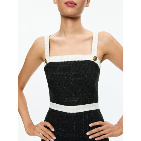 NWT Alice + Olivia Clarine Tweed Minidress Size 8 - Picture 3 of 11